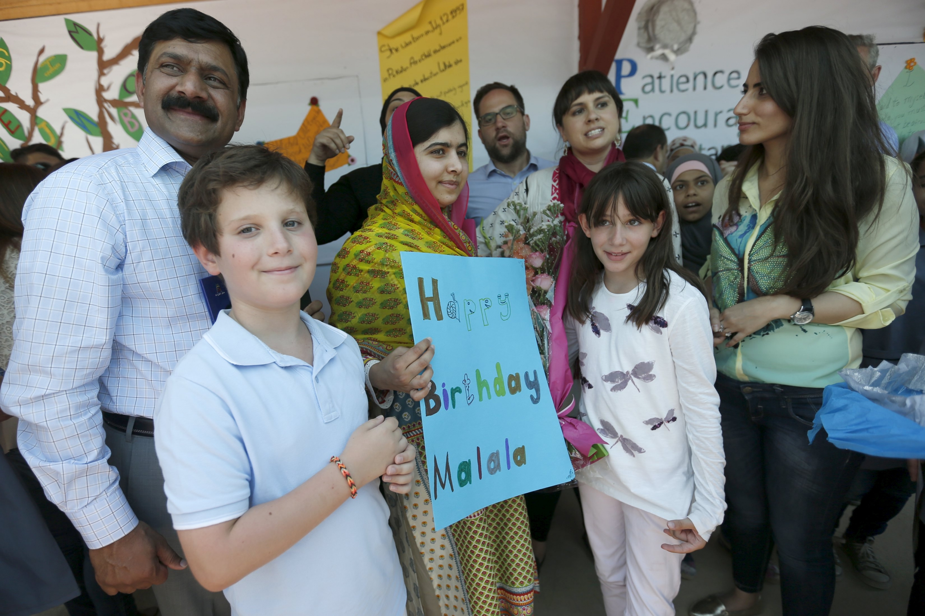 Malala Yousafzai inauguró una escuela para niñas refugiadas. Foto: Reuters