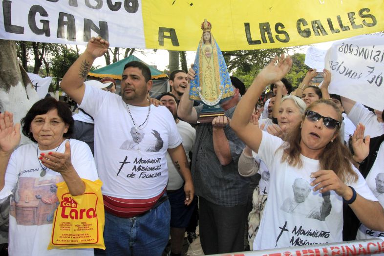La misa de Francisco en Caacupé. Foto: EFE.