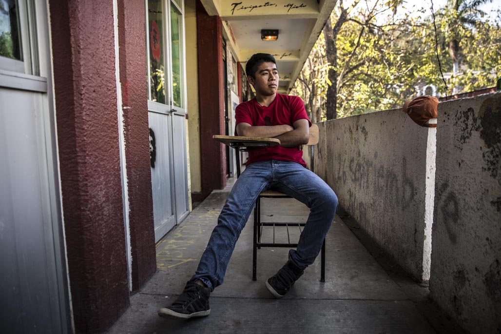 José Ángel de la Cruz, uno de los estudiantes que pudieron escapar la noche del 26 de septiembre. Foto: Juan Carlos Tomasi / MSF