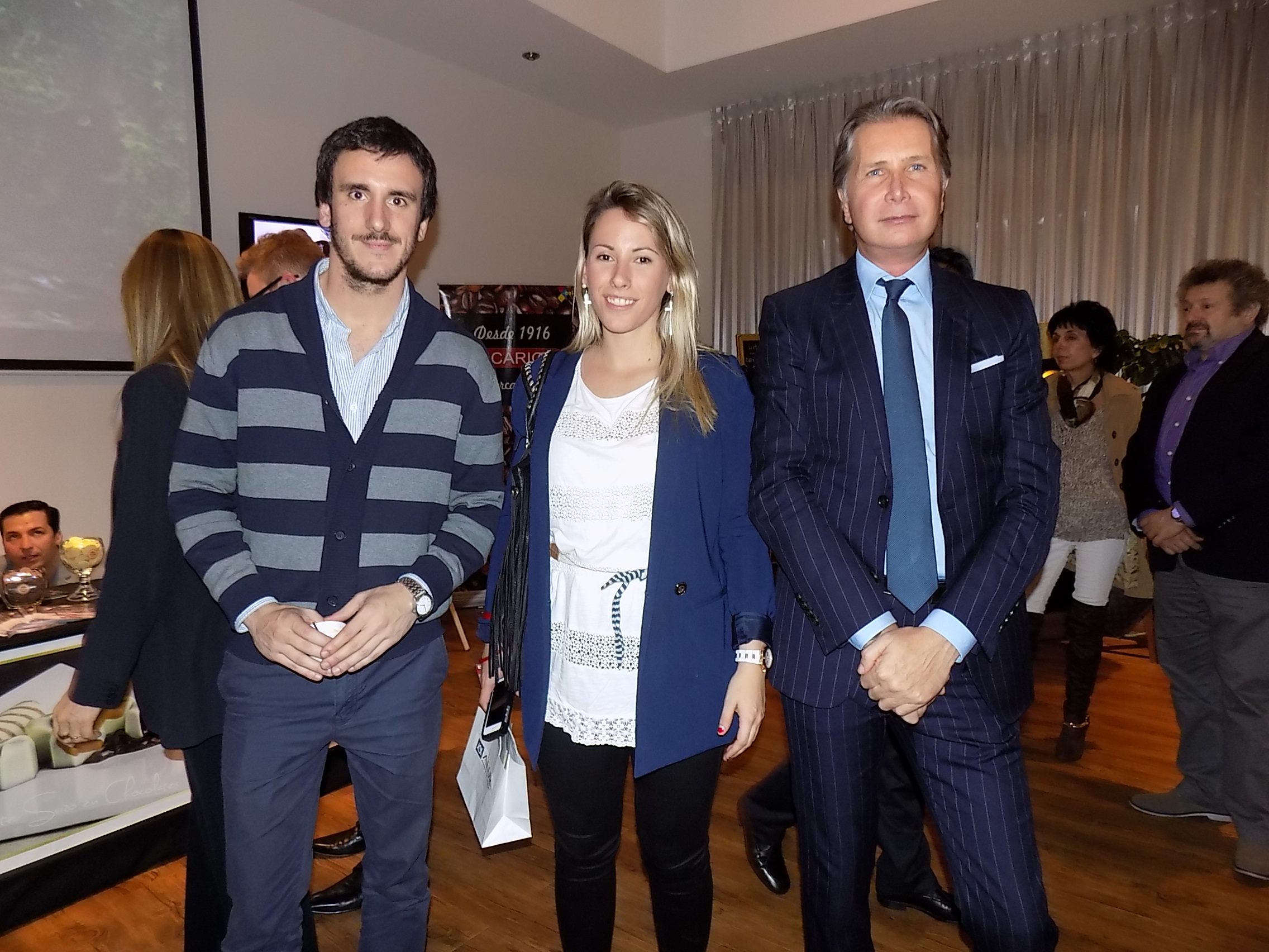 Damián Bagini, Inés Guerra, embajador de Nicargua Maurizio Gelli.