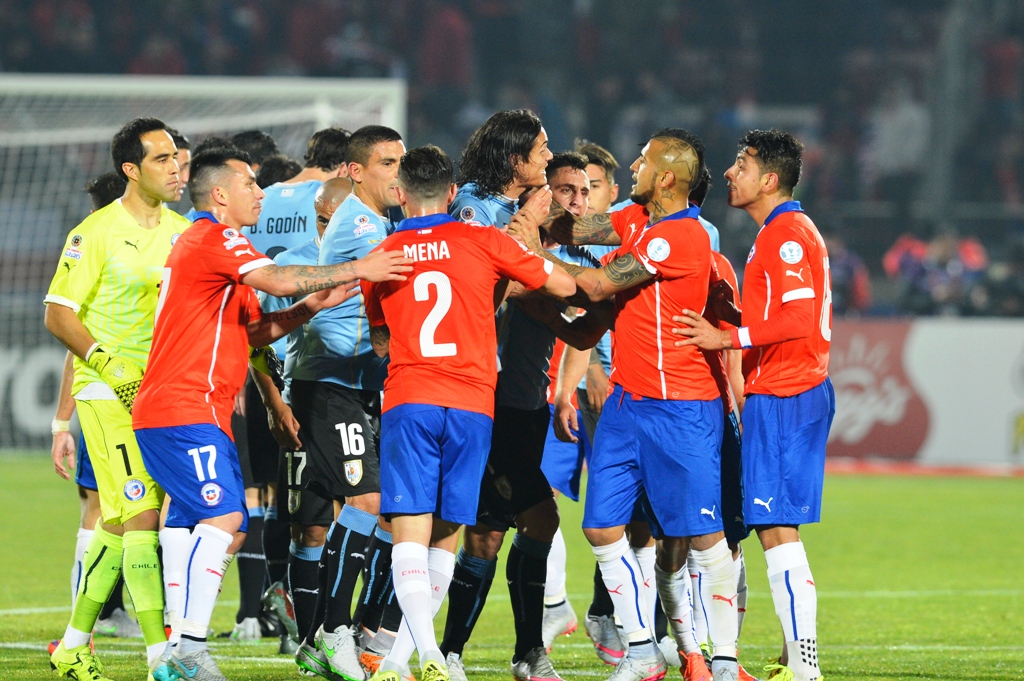 Polémica en Chile-Uruguay: expulsión de Cavani Foto: Archivo El País.
