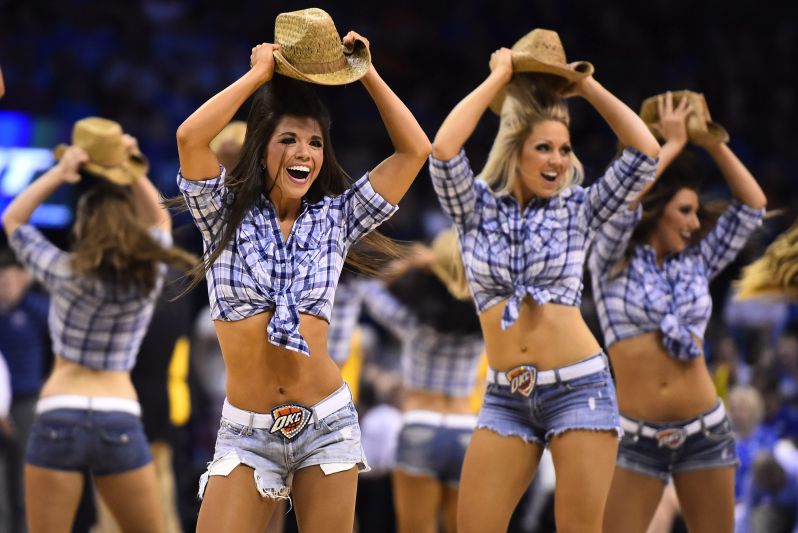 Las cheerleaders de Oklahoma City Thunder. Foto: Getty Images.