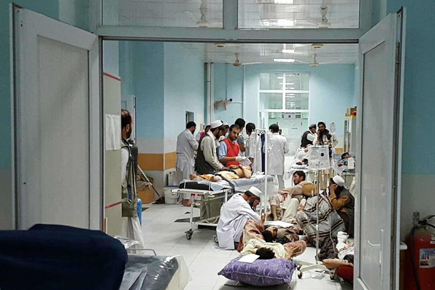 Hospital luego del ataque. Foto: AFP/MEF