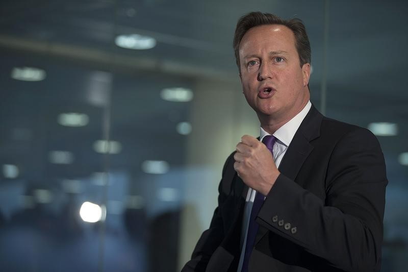 Primer ministro de Gran Bretaña David Cameron. Foto: Reuters.
