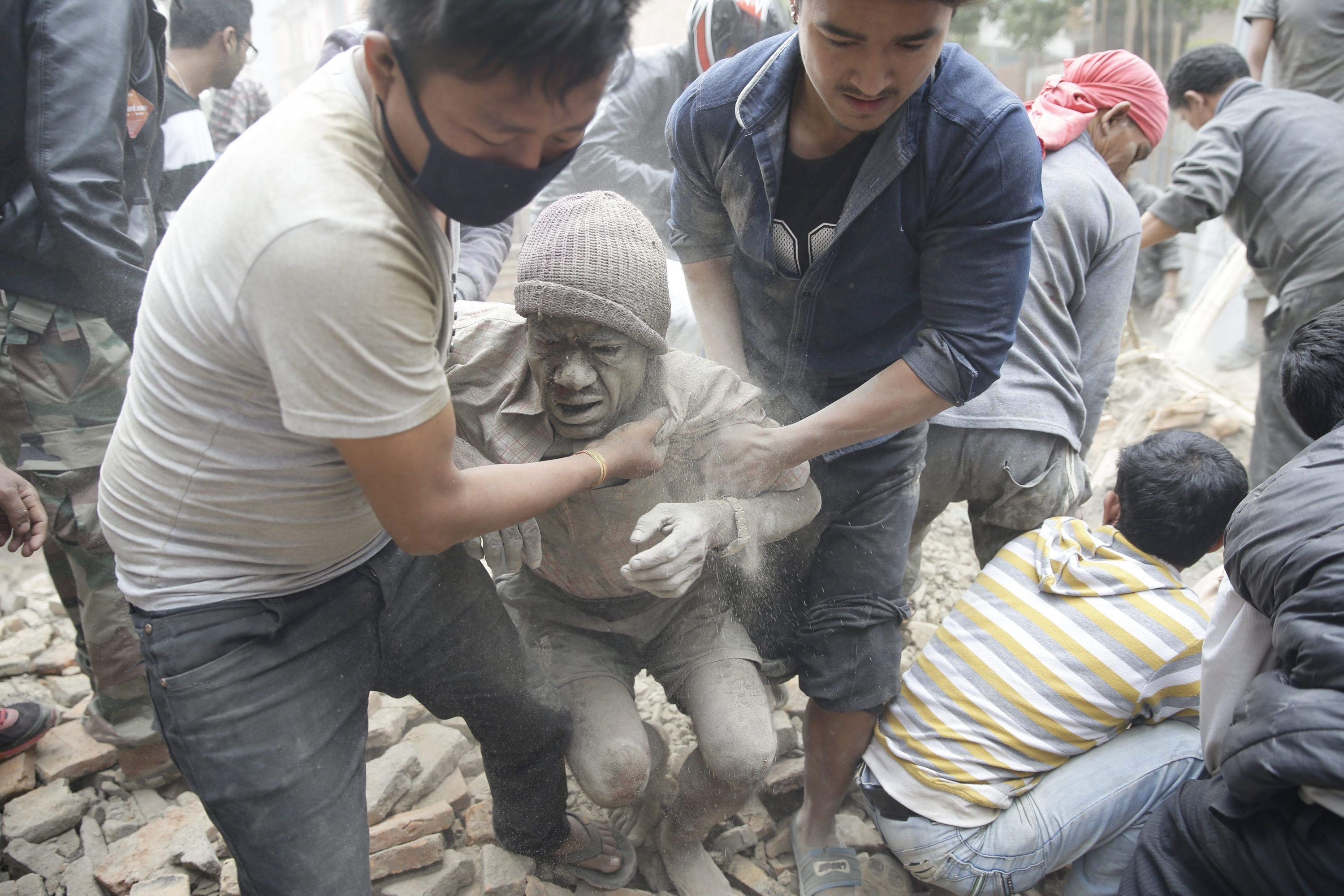 Terremoto en Nepal de 7.9 en la escala Richter. Foto: EFE