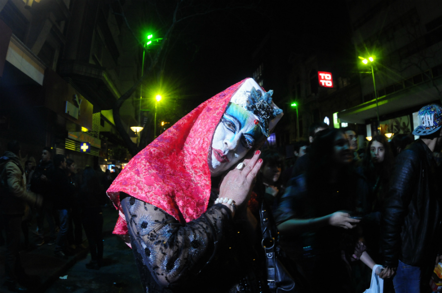 Marcha de la Diversidad por el centro de Montevideo. Foto: Fernando Ponzetto