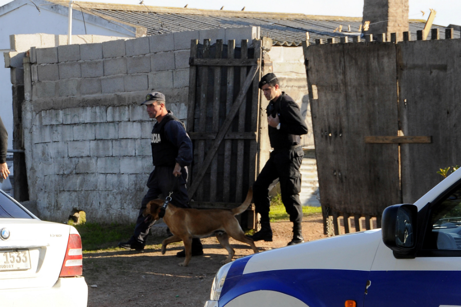 Operativo policial en Maldonado por autor de rapiña. Foto: Ricardo Figueredo