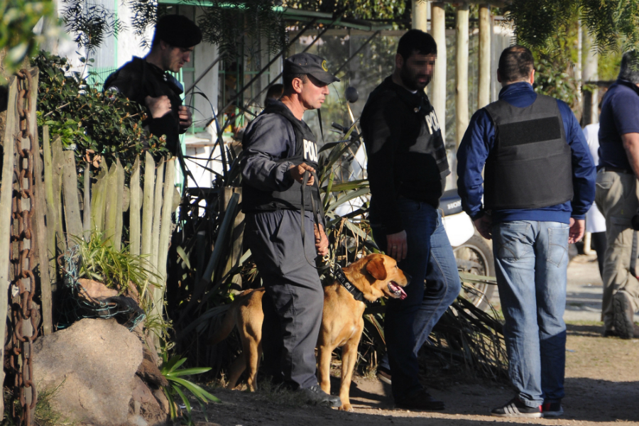 Operativo policial en Maldonado por autor de rapiña. Foto: Ricardo Figueredo