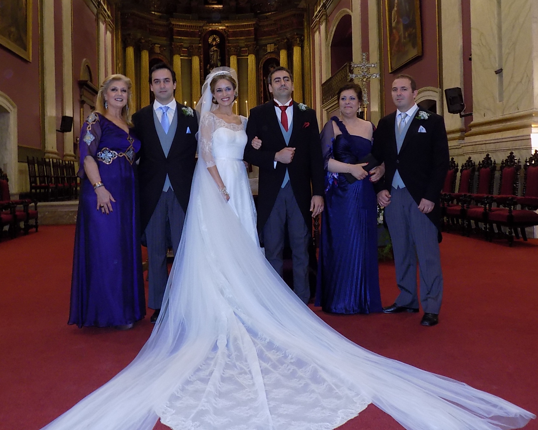 Eleonora Braga de Eichin, Pedro Chouhy, los novios, Virginia Cardozo, Marcelo Pereyra.