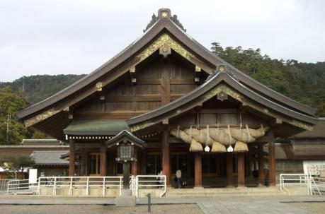 Templo Shimane, Japón. Este, en Izumo es el más conocido. Foto: Wikicommons.
