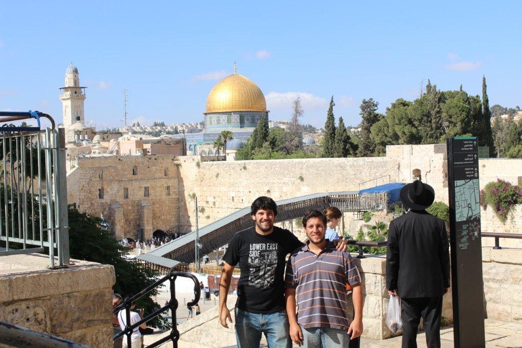En el Muro de los Lamentos, en Jerusalén, Israel