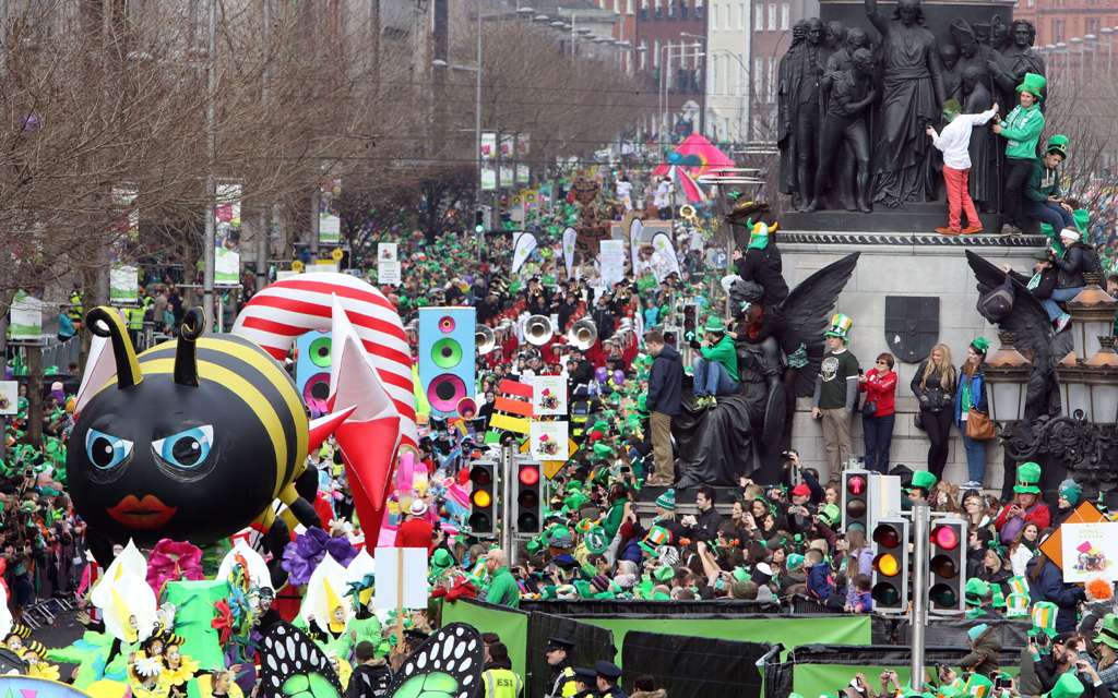 Desfile de San Patricio en Dublín. Foto: AFP
