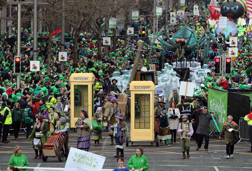 Desfile de San Patricio en Dublín. Foto: AFP