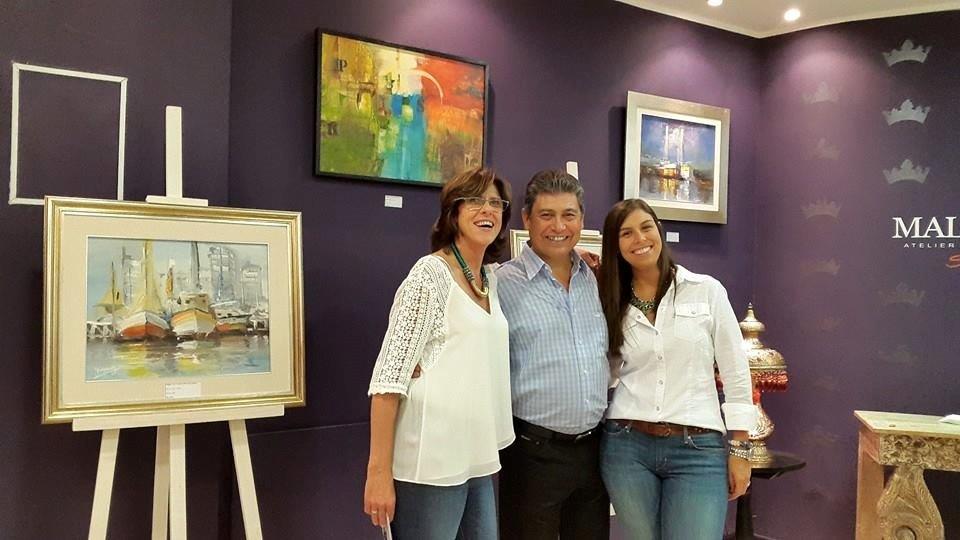 Gabriela Cazabán, Alberto y Valentina Cabrera.