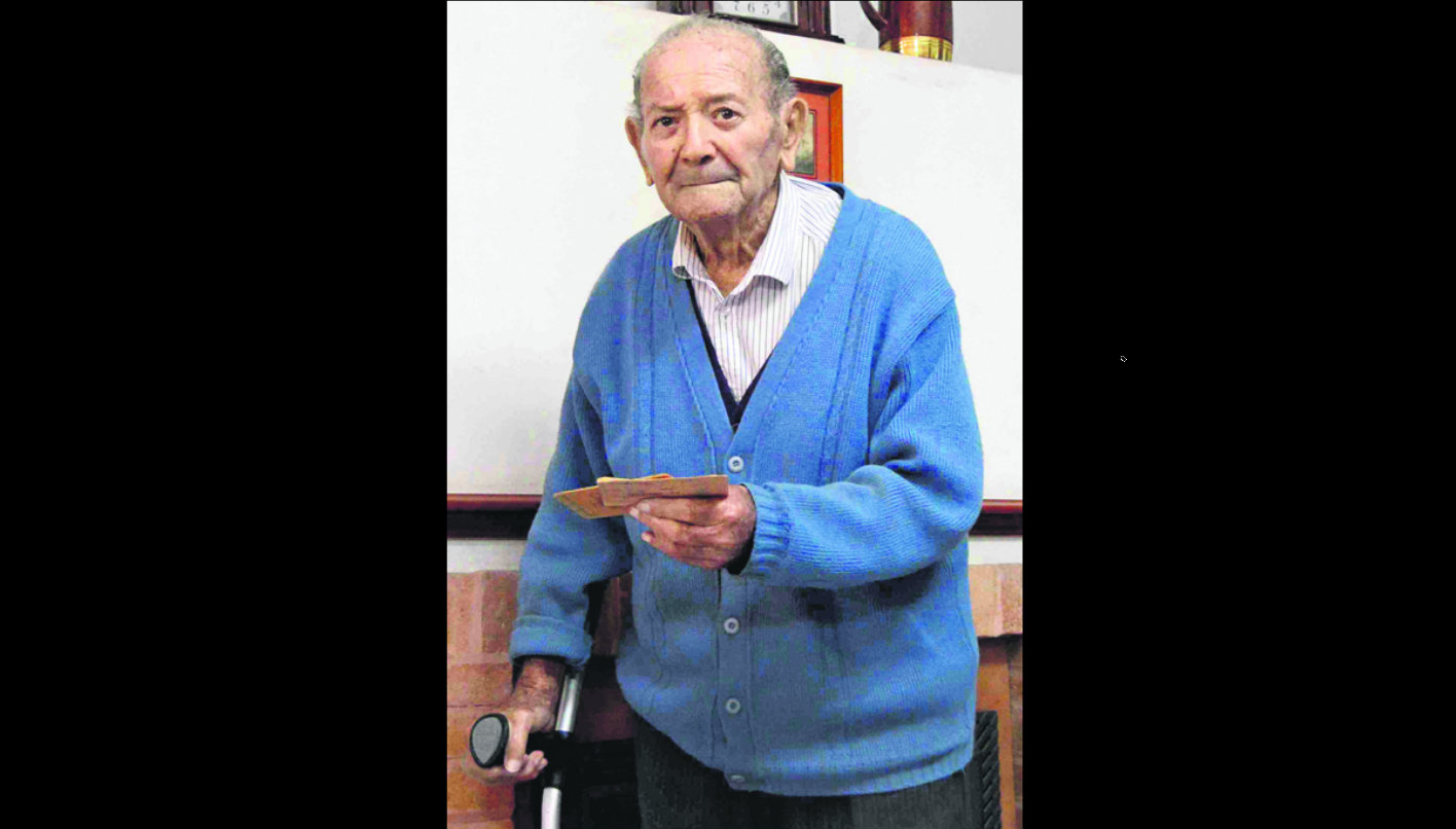 Rosaire Cusimano con 93 años en su casa de Paysandú.