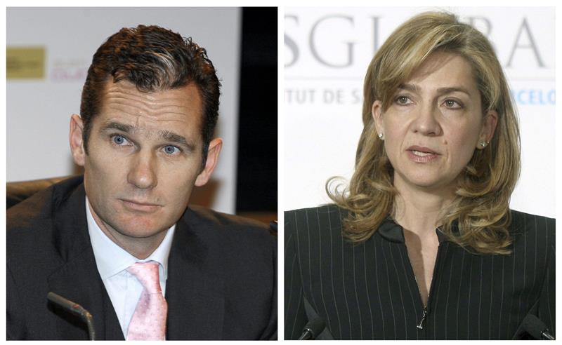 Iñaki Urdangarín y la infanta Cristina. Fotos: EFE.