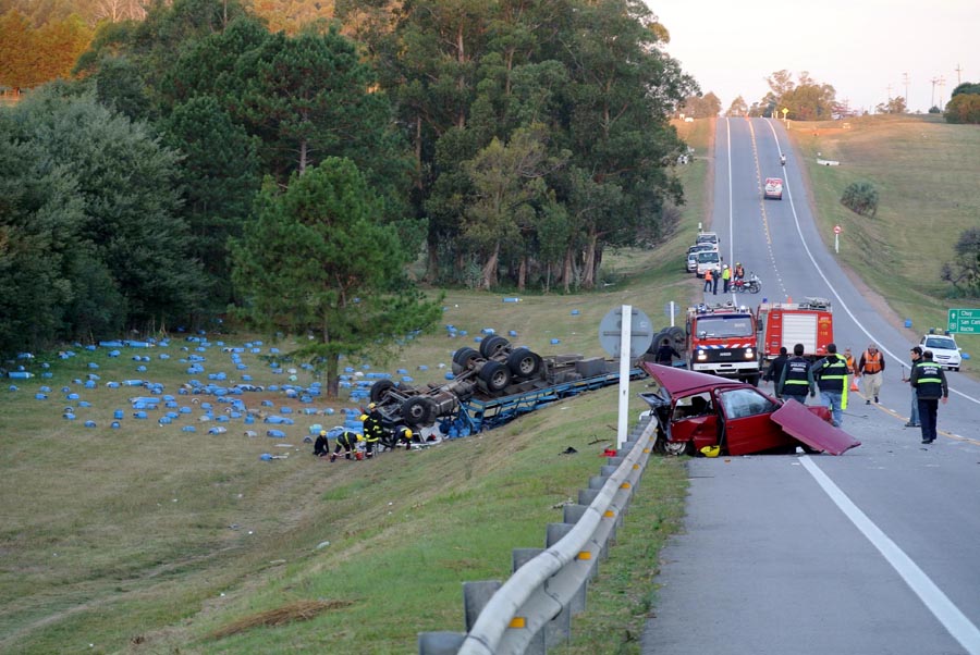 Accidente fatal en Maldonado. Foto: R. Figueredo