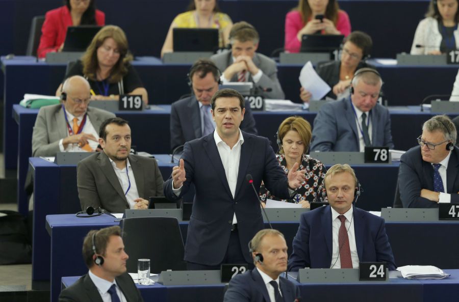Tsipras habló ayer en la sede del Parlamento Europeo en Estrasburgo de su nueva propuesta.