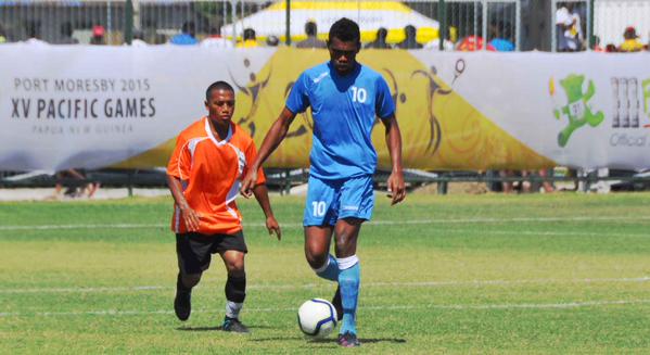 Las selecciones de Fiyi y Micronesia en la goleada 38-0. Foto: oceaniafootball.com