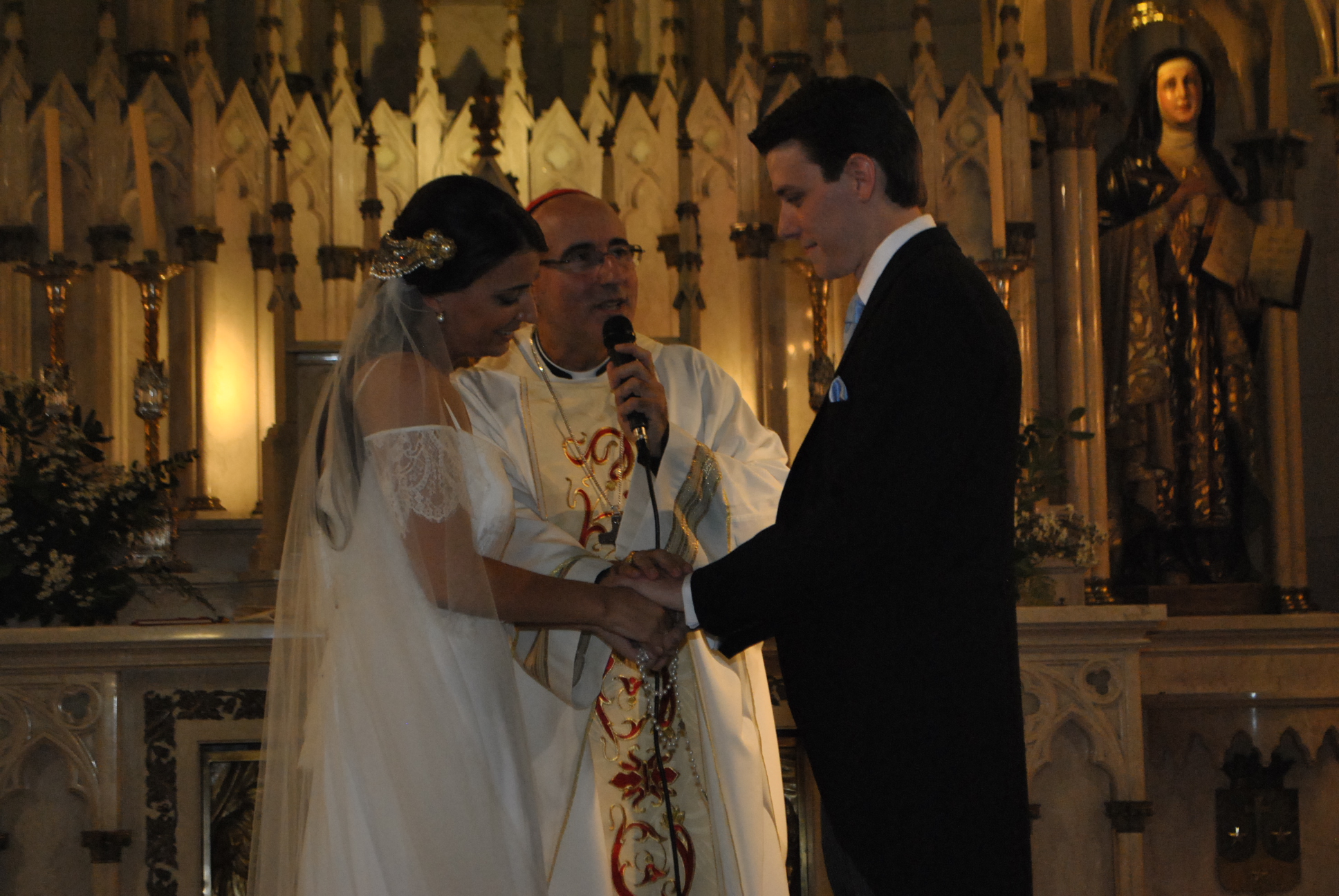 Micaela Mestre, Cardenal Daniel Sturla, Rodrigo Ponce de León.