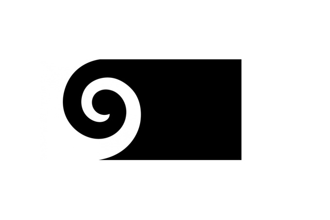 Koru en blanco y negro.