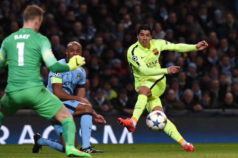 La noche de Luis Suárez. Foto: Reuters.