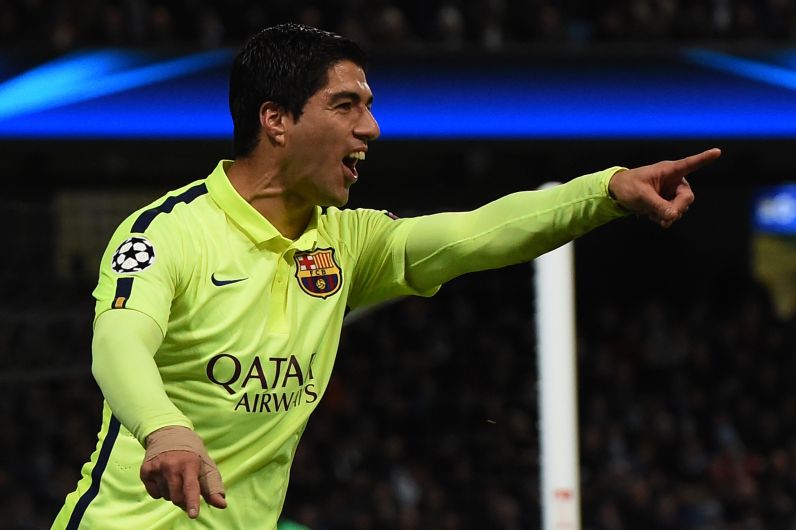 La noche de Luis Suárez. Foto: Reuters.