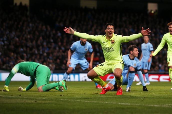 La noche de Luis Suárez. Foto: Reuters.