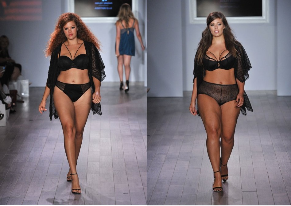 Modelos de línea de ropa interior diseñada por Ashley Graham.