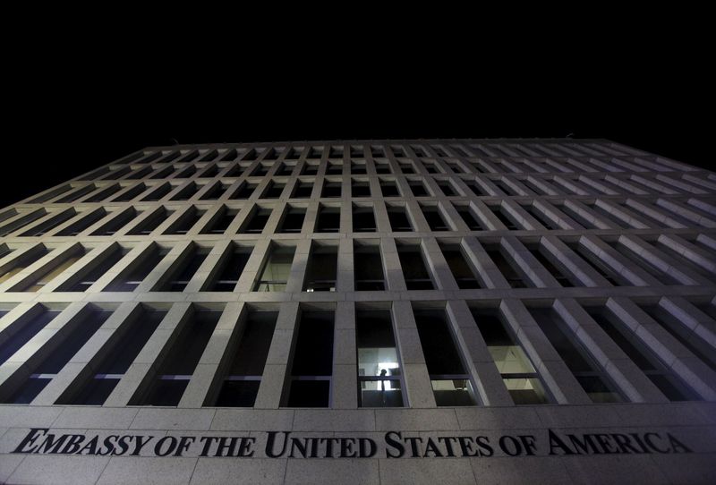 Fachada de la Embajada de Estados Unidos en La Habana. Foto: Reuters