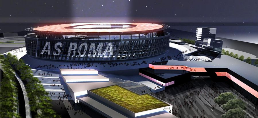 La arquitectura del futuro estadio está centrada en el Coliseo. Foto: A.S.Roma.