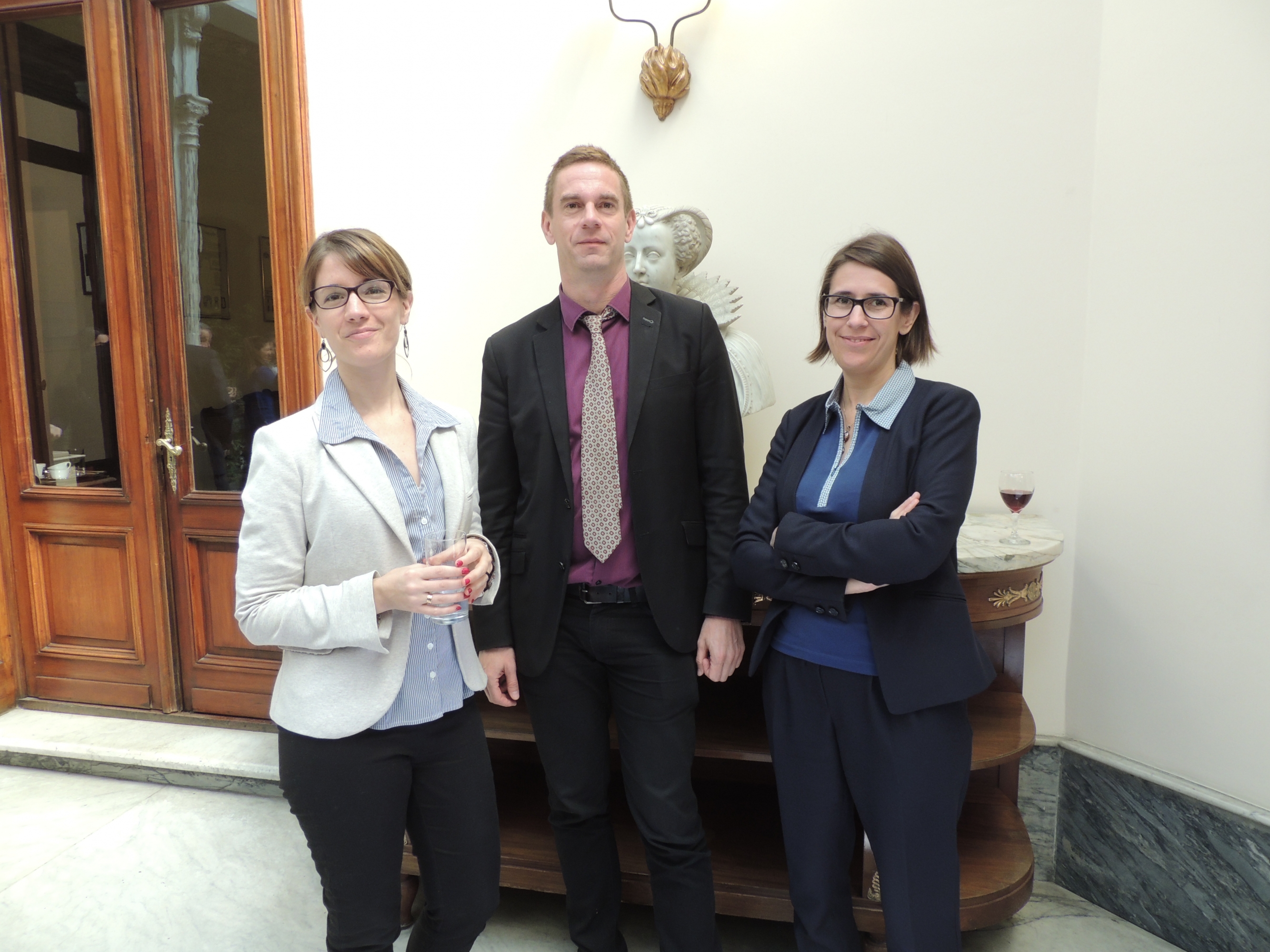 Elise Ménard, Christophe Dessaux, Clémence Mayoral.