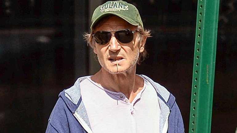 Liam Neeson de paseo por Nueva York.&nbsp;