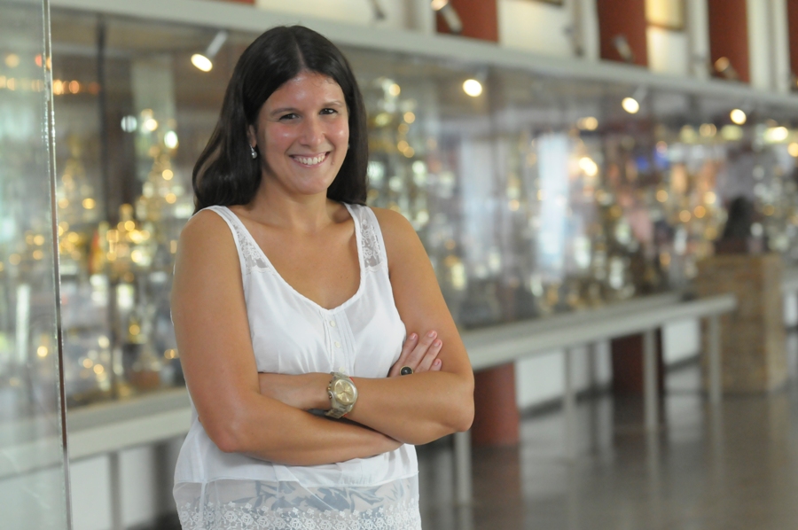 La licenciada María Laura Muxí, la primera mujer en integrar una directiva de Nacional feliz por asumir en su nuevo cargo.  Foto: Leonardo Mainé