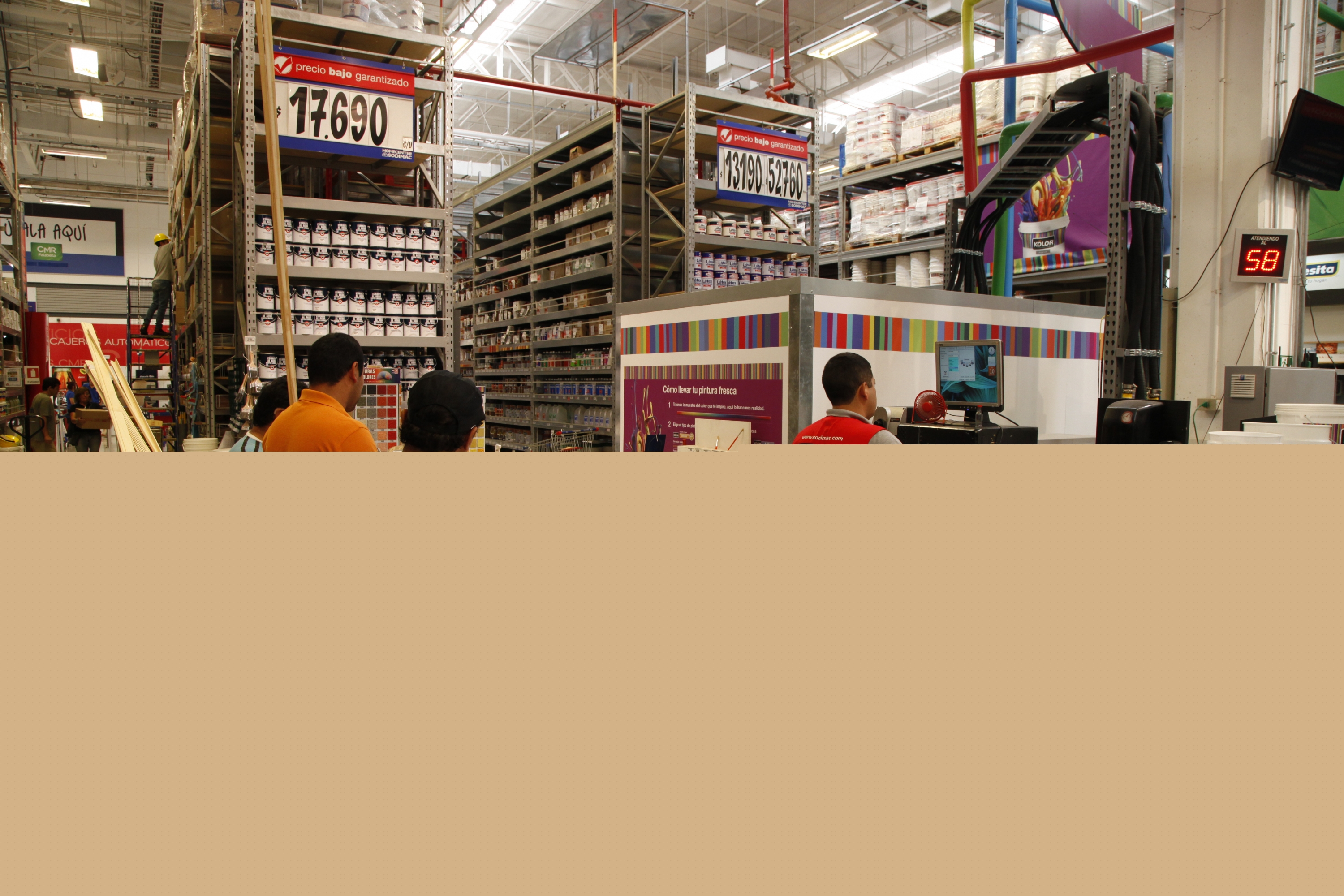 Sodimac. Imagen de una de las tiendas de la cadena en Chile, que se asemeja a la que la firma inaugurará en Uruguay. (Foto: Gentileza Sodimac)