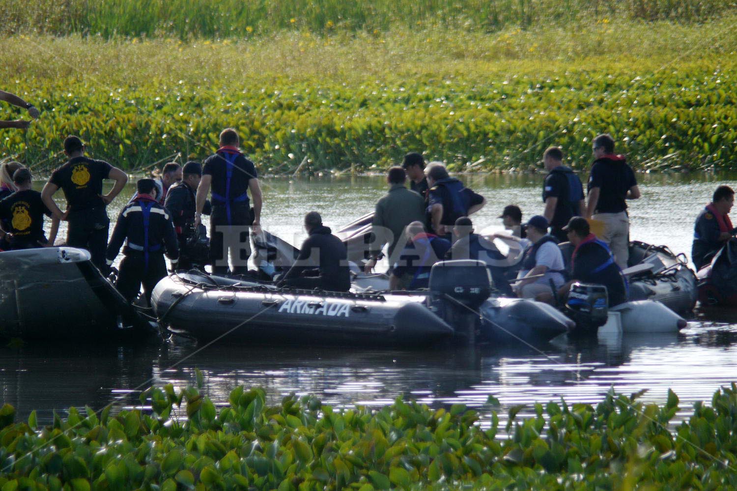 Tragedia aérea en Laguna del Sauce. Foto: Ricardo Figueredo