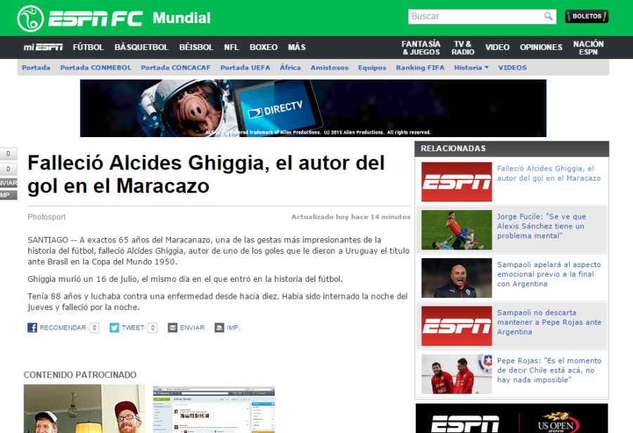 ESPN Latinoamérica.