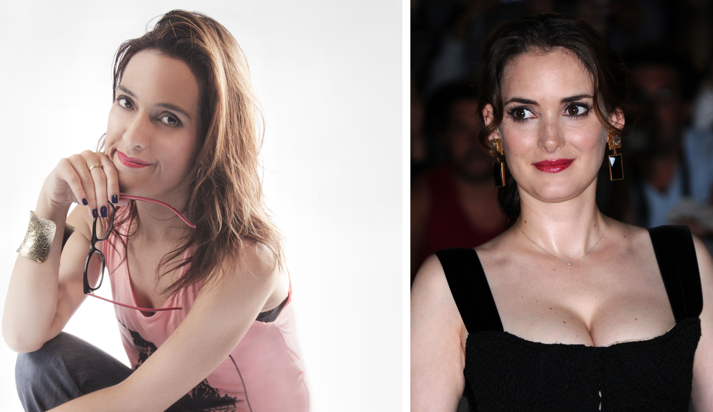 Dos gotas de agua, Analaura Barreto (izqueirda) y Winona Ryder.