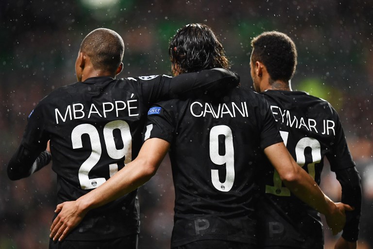 Cavani, Mbappé y Neymar: la ofensiva del PSG que mete miedo. Foto: AFP