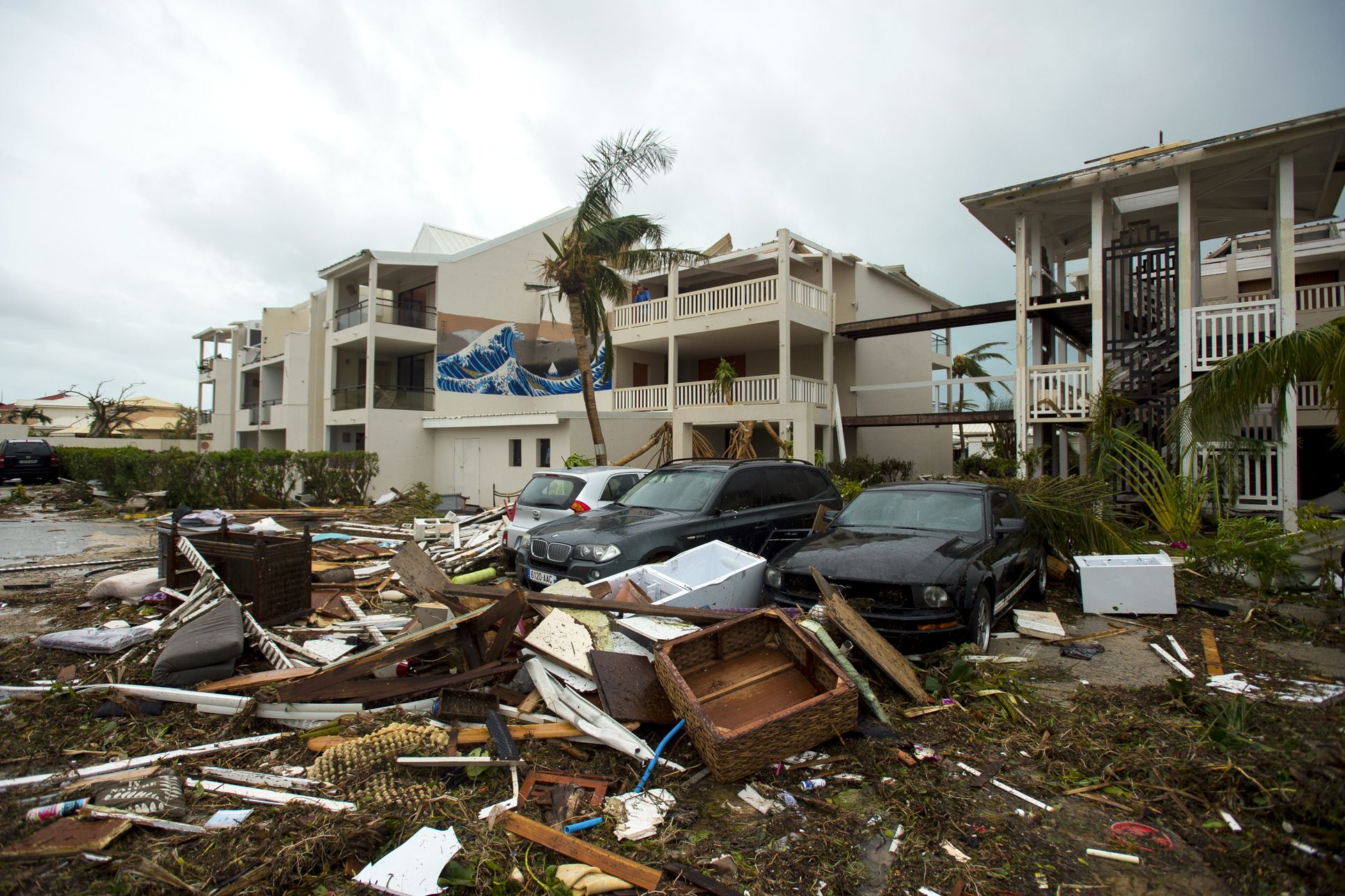 Los destrozos que dejó el huracán Irma en la isla San Martín. Foto: AFP