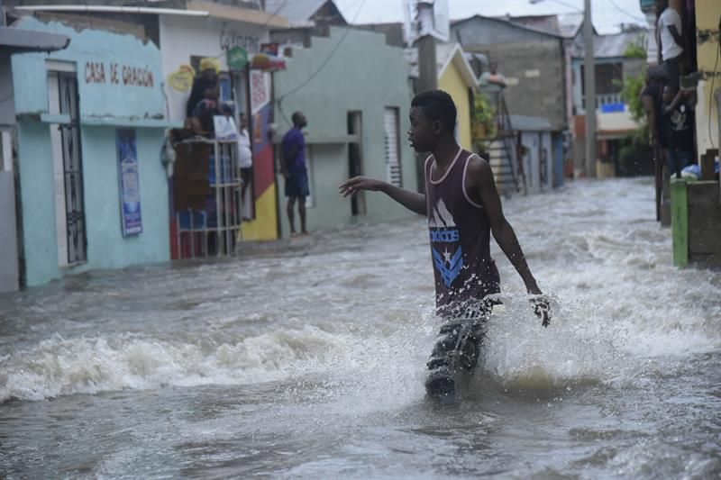 Paso del huracán Irma en República Dominicana. Foto: EFE