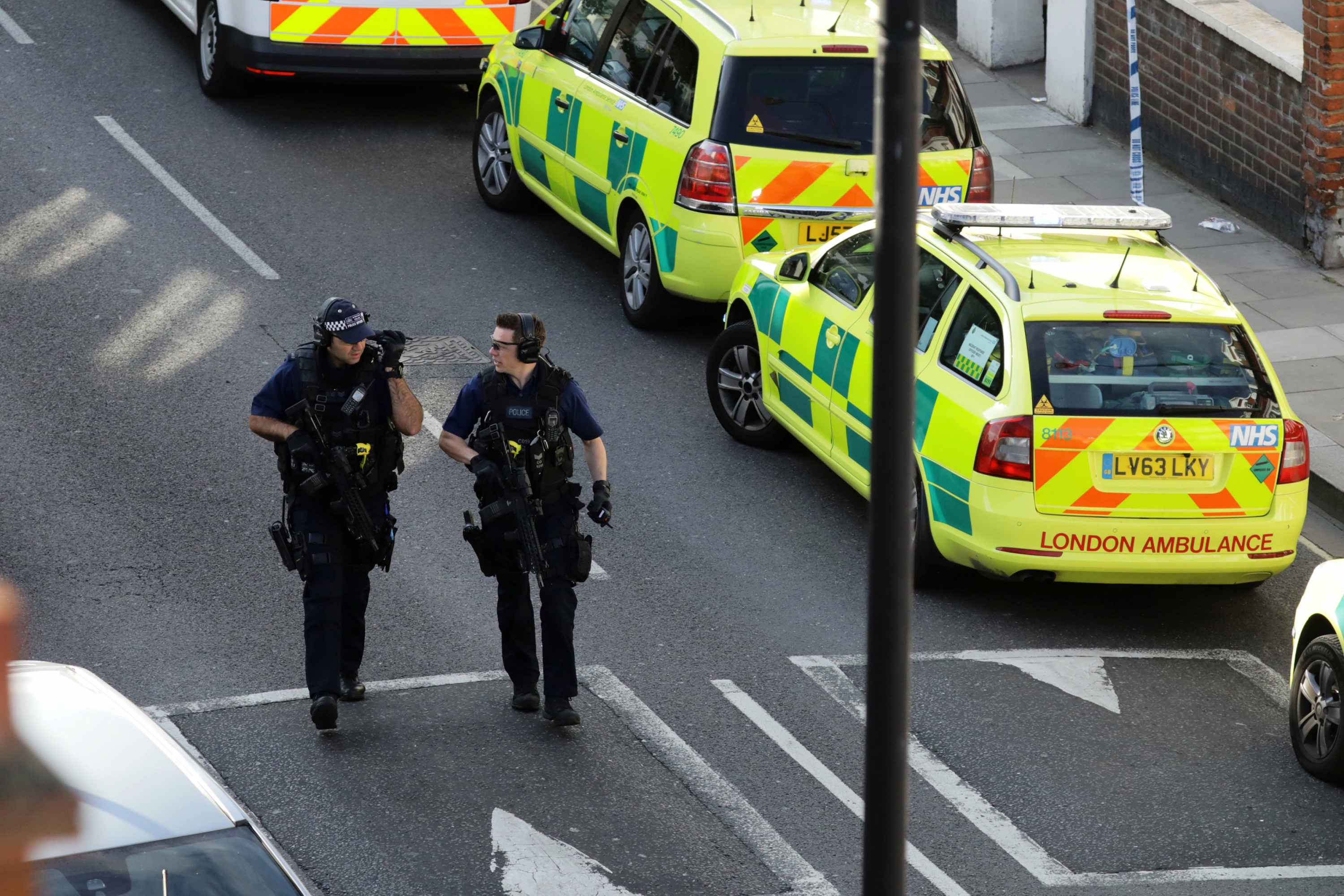 Policía patrulla la zona del atentado. Foto: Reuters
