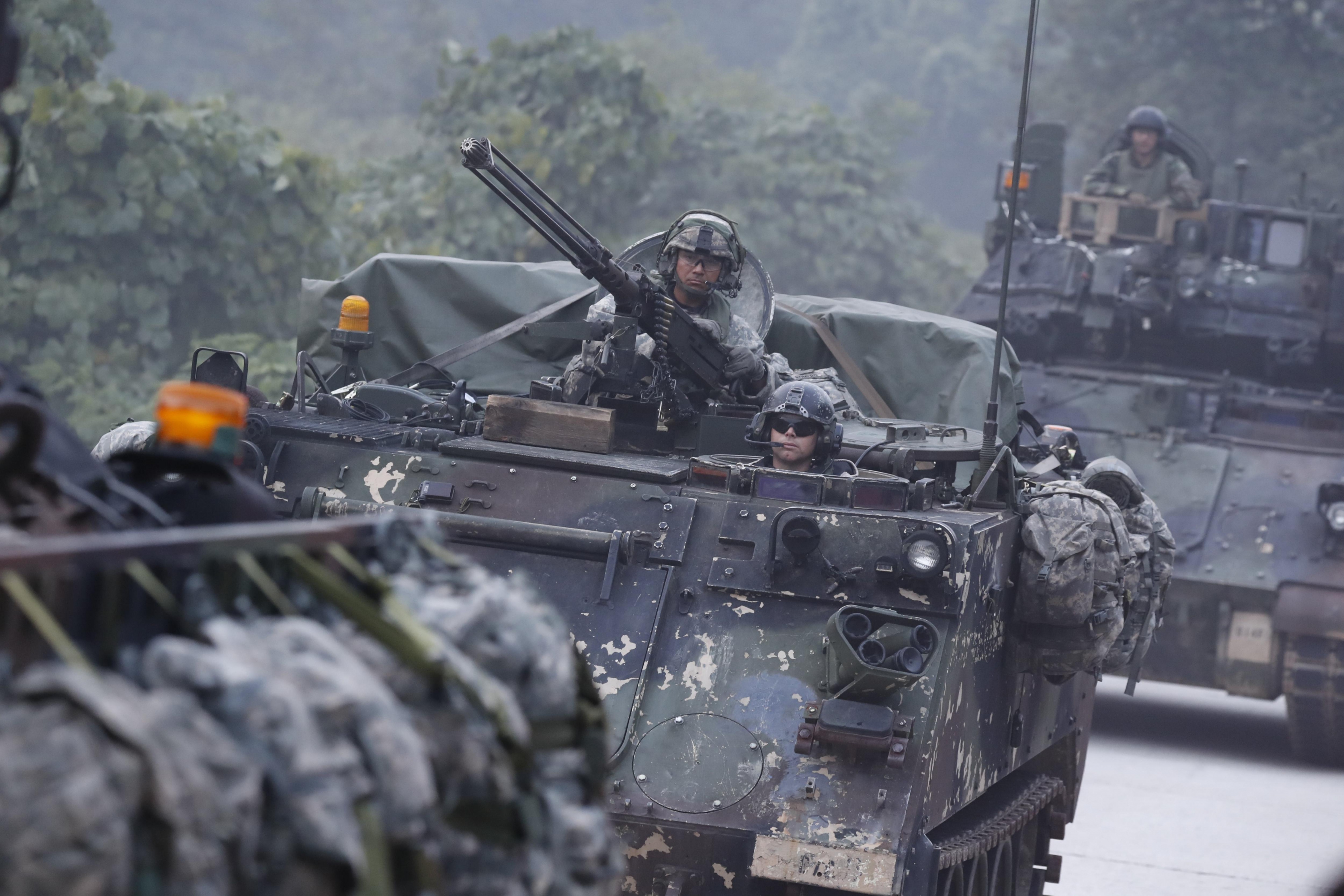 Ejercicios militares de Corea del Sur y EE.UU. Foto: EFE