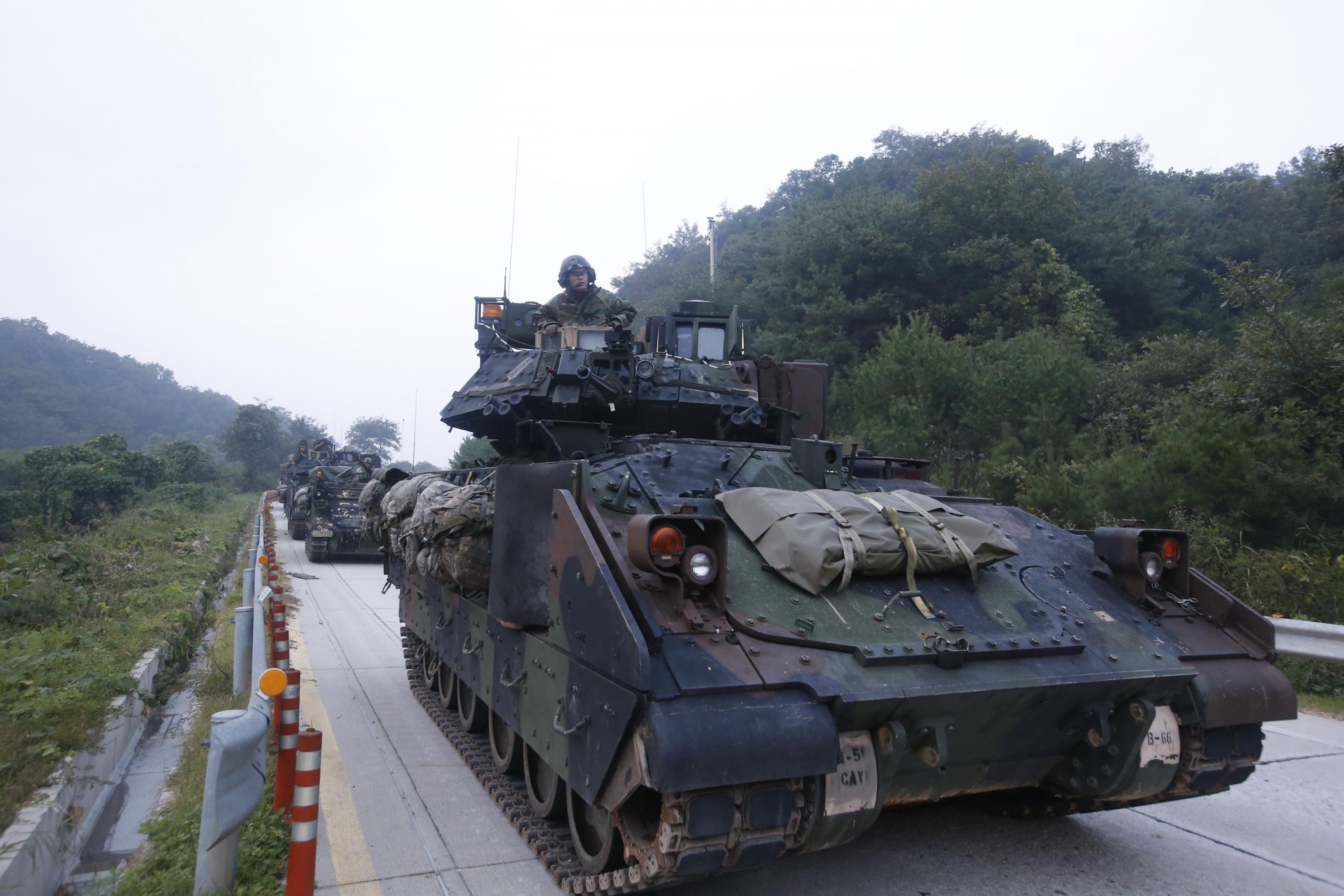 Ejercicios militares de Corea del Sur y EE.UU. Foto: EFE