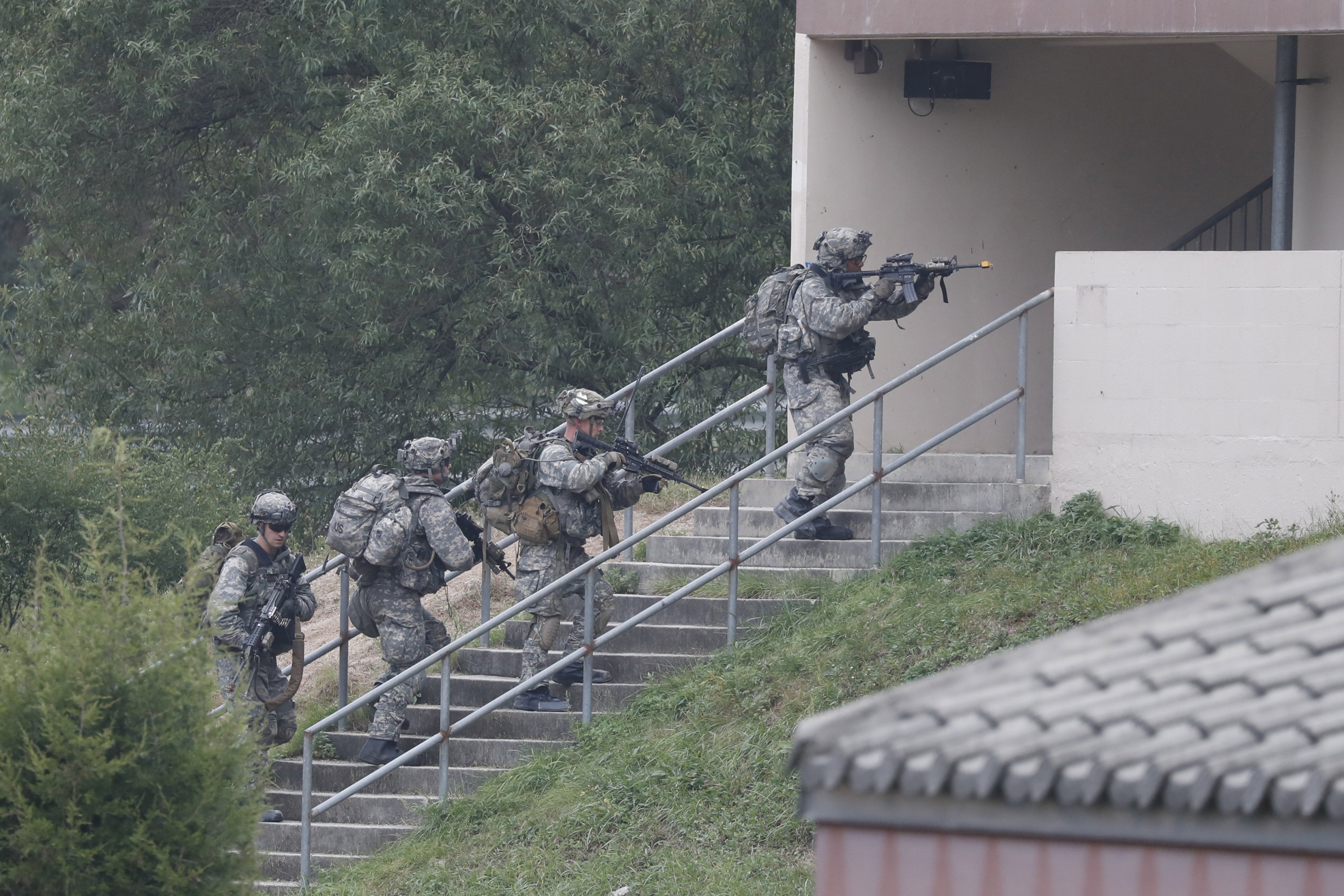 Ejercicios militares de Corea del Sur y EE.UU. Foto: EFE