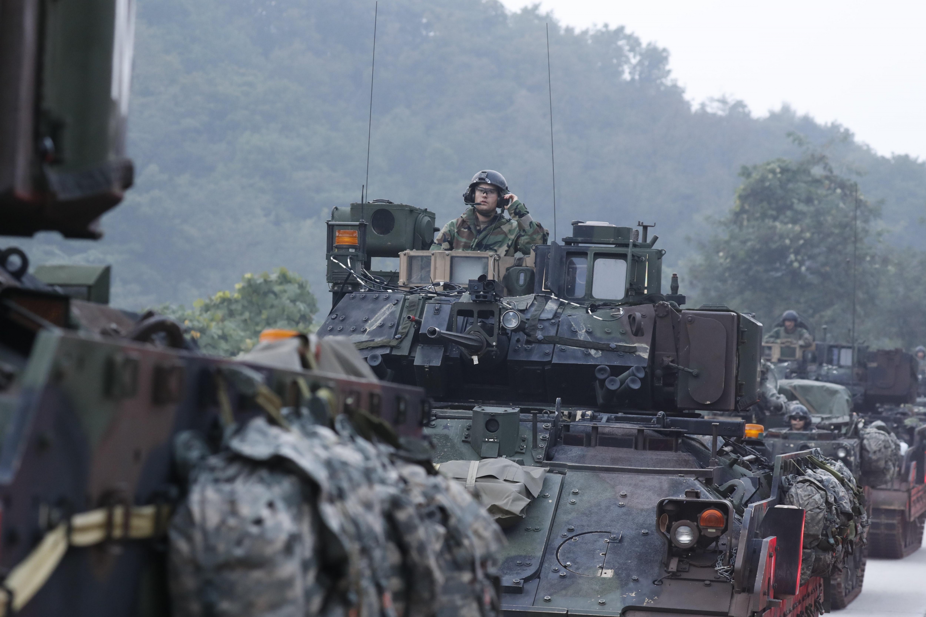 Ejercicios militares de Corea del Sur y EE.UU. Foto: EFE
