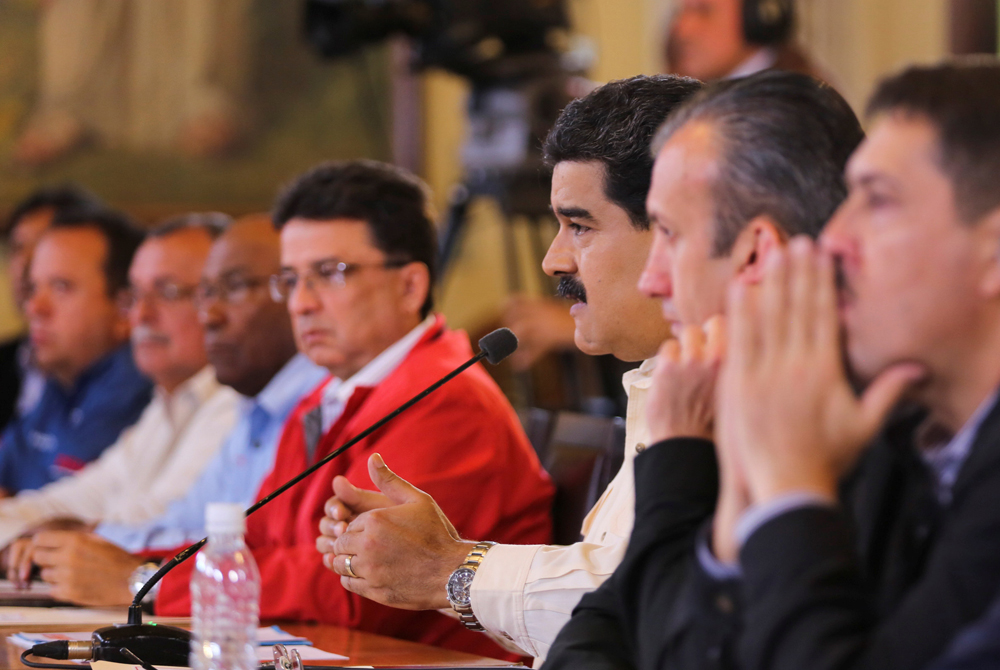 Nicolás Maduro habla en una reunión de gobierno. Foto: Reuters