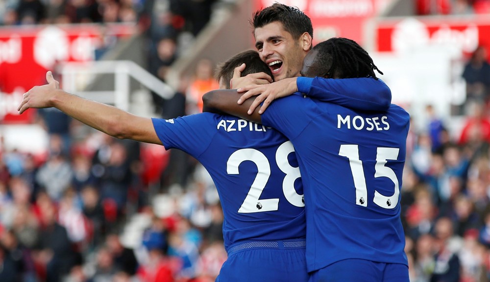 Álvaro Morata completó un partido redondo con el Chelsea. Foto: Reuters