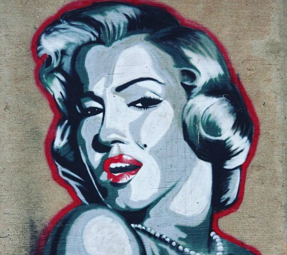 Marilyn Monroe. Foto: @GraffitiHallofShame