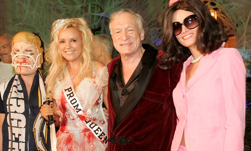 Las fiestas de Halloween también eran famosas en la mansión Playboy. Foto: AP